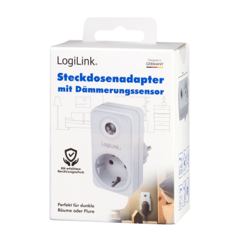 LogiLink Steckdosenadapter mit Dämmerungssensor, 1xCEE 73