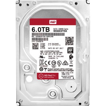 HDD WESTERN DIGITAL Red Pro 6TB SATA 3.0 256 MB 7200 rpm 3,5" WD6003FFBX