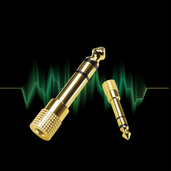 Logilink Audio-Adapter,6,35 mm 3-PinM zu 3,5 mm 3-PinF,Zi.