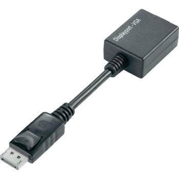 Techly DP - VGA M F 0,07 m DisplayPort 2 x VGA (D-Sub) Czarny