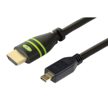 Techly 3.0m HDMI 1.4a Micro HDMI D kabel HDMI 3 m HDMI Typu A (Standard) HDMI Typu D (Micro) Czarny