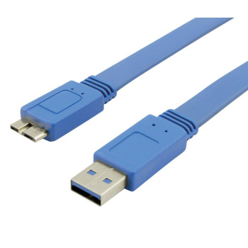 Techly 0.5m USB 3.0 A-Micro B M M kabel USB 0,5 m USB 3.2 Gen 1 (3.1 Gen 1) USB A Micro-USB B Niebieski