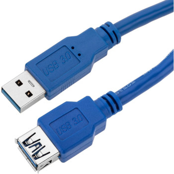 Techly 1.0m USB 3.0 A M F kabel USB 1 m USB 3.2 Gen 1 (3.1 Gen 1) USB A Niebieski