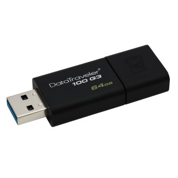 Kingston Technology DataTraveler 100 G3 pamięć USB 64 GB USB Typu-A 3.2 Gen 1 (3.1 Gen 1) Czarny