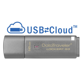 Kingston Technology DataTraveler Locker+ G3 16GB pamięć USB USB Typu-A 3.2 Gen 1 (3.1 Gen 1) Srebrny