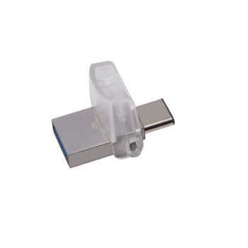 Kingston Technology DataTraveler microDuo 3C 128GB pamięć USB USB Type-A   USB Type-C 3.2 Gen 1 (3.1 Gen 1) Srebrny