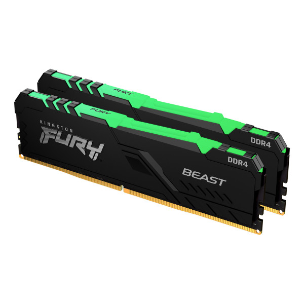 Kingston Technology FURY Beast RGB moduł pamięci 16 GB 2 x 8 GB DDR4 3733 MHz Kingston Technology FURY Beast RGB moduł pamięci 16 GB 2 x 8 GB DDR4 3733 MHz