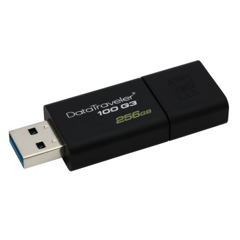Kingston Technology DataTraveler 100 G3 pamięć USB 256 GB USB Typu-A 3.2 Gen 1 (3.1 Gen 1) Czarny