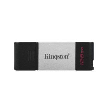 Kingston Technology DataTraveler 80 pamięć USB 128 GB USB Type-C 3.2 Gen 1 (3.1 Gen 1) Czarny, Srebrny