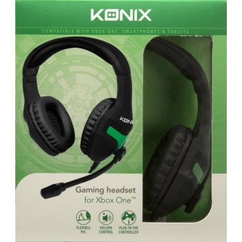 Konix 61881192008 słuchawki zestaw słuchawkowy Przewodowa Opaska na głowę Gaming Czarny, Zielony