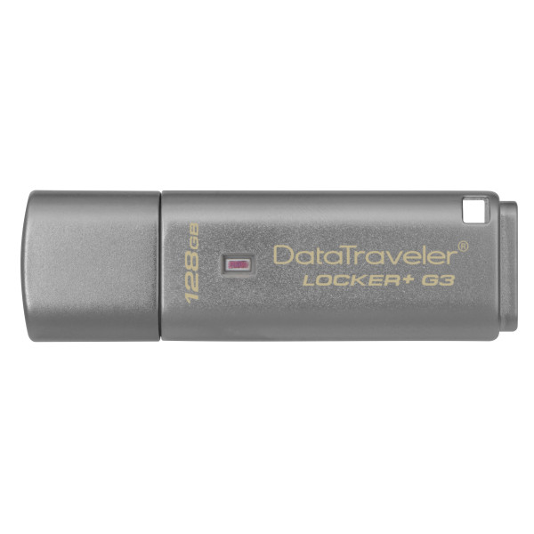 Kingston Technology DataTraveler Locker+ G3 pamięć USB 128 GB USB Typu-A 3.2 Gen 1 (3.1 Gen 1) Srebrny Kingston Technology DataTraveler Locker+ G3 pamięć USB 128 GB USB Typu-A 3.2 Gen 1 (3.1 Gen 1) Srebrny