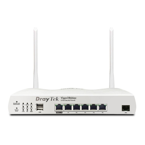 Draytek Vigor 2866Ax: Gfast Modem-Firewall Wireless Router Gigabit Ethernet Dual-Band (2.4 Ghz / 5 Ghz) Grey Draytek Vigor 2866Ax: Gfast Modem-Firewall Wireless Router Gigabit Ethernet Dual-Band (2.4 Ghz / 5 Ghz) Grey