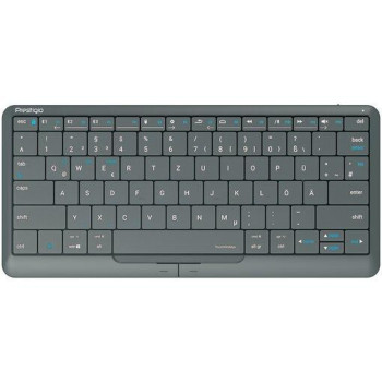 Prestigio Click&Touch 2 Keyboard Usb + Bluetooth Qwertz German Black, Silver