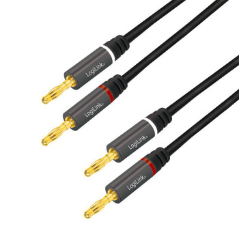 LogiLink Audio Cable 5 M 2 X Banana Black