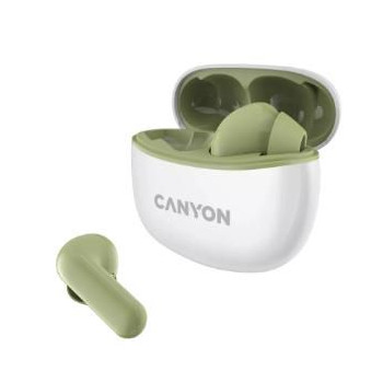 Canyon Headphones/Headset Wireless In-Ear Calls/Music/Sport/Everyday Usb Type-C Bluetooth Green, White