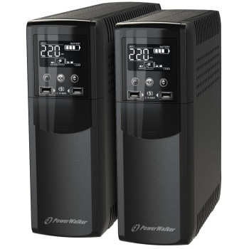 PowerWalker VI 600 CSW FR UPS 600VA/360W Line Interact. Pure Sine Wave, HID driver, USB Charging Ports