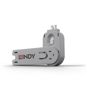 Lindy Port Blocker Key USB Type A White 40624, White