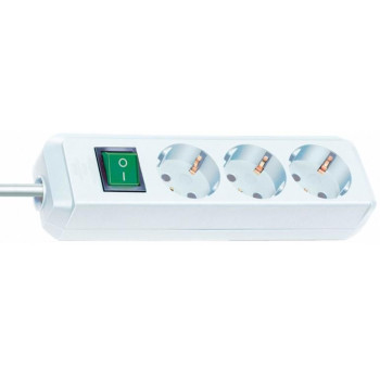 Brennenstuhl Power extension 5 m 3 AC outlet(s) White Eco-Line with switch, 5m, 3x Sockets