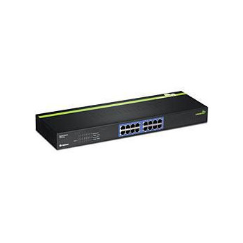 TRENDnet 16-port Gigabit GREENnet Switch(Rack Mount) TEG-S16G, Unmanaged, Full duplex