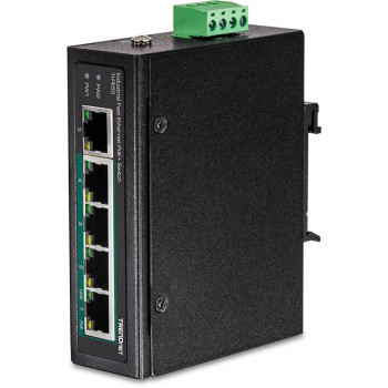 TRENDnet 5-Port Industrial Fast Ethernet PoE+ DIN-Rail Switch t PoE+ DIN-Rail Switch