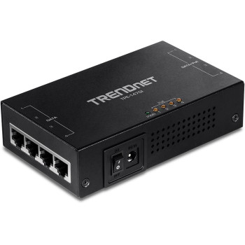 TRENDnet 65W 4-Port Gigabit PoE+ Injector TPE-147GI, Gigabit Ethernet, 1000 Mbit/s, IEEE 802.3,IEEE 802.3ab,IEEE 802.3af,IEEE 80