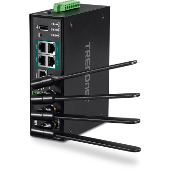 TrendNET Industrial AC1200 Wireless Gigabit PoE+ Router TI-WP100, Wi-Fi 5 (802.11ac), Dual-band (2.4 GHz / 5 GHz), Ethernet LAN,