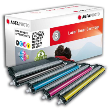 AgfaPhoto TONER K/C/M/Y, RPL. TN-230BK TN-230C TN-230M TN-230Y APTBTN230SETE, 2200 pages, 1400 pages, Black, Cyan, Magenta, Yell