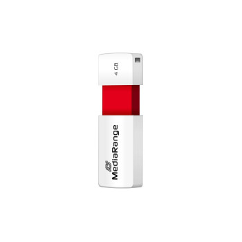 MediaRange USB-Stick 4GB USB 2.0 Slider red
