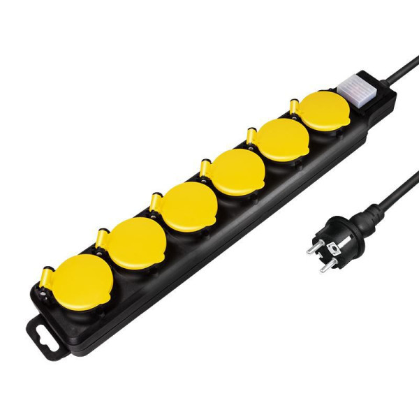 LogiLink Power Extension 1.5 M 6 Ac Outlet(S) Outdoor Black, Yellow LogiLink Power Extension 1.5 M 6 Ac Outlet(S) Outdoor Black, Yellow
