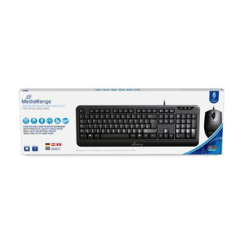 MediaRange Keyboard Mouse Included Usb Qwertz Black