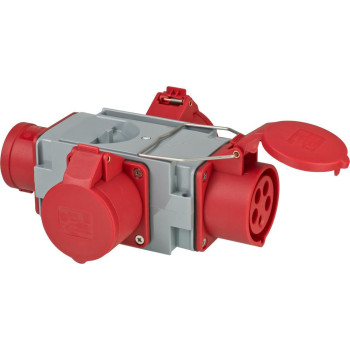Brennenstuhl Power Plug Adapter Grey, Red