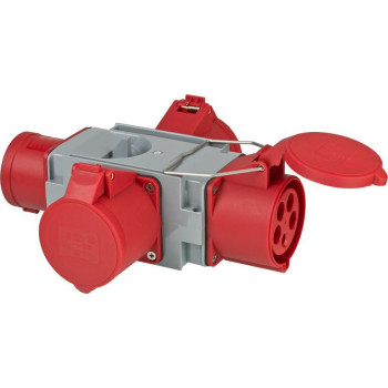 Brennenstuhl Power Plug Adapter Grey, Red