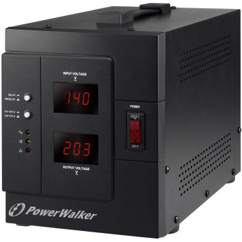 PowerWalker AVR 3000/SIV VoltageRegulator 3000A/2400W Terminal Input, 1x French Outlet, Terminal Outlet