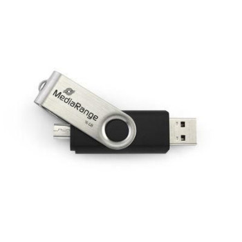 MediaRange Usb Flash Drive 32 Gb Usb Type-A / Micro-Usb 2.0 Black, Silver