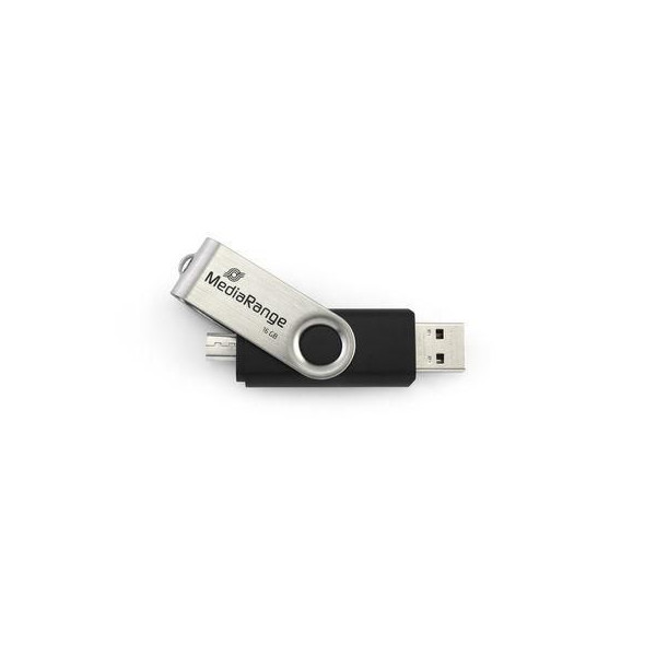 MediaRange Usb Flash Drive 32 Gb Usb Type-A / Micro-Usb 2.0 Black, Silver MediaRange Usb Flash Drive 32 Gb Usb Type-A / Micro-Usb 2.0 Black, Silver