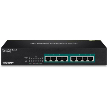 TrendNET 8-port Gigabit PoE+ Switches (105W) TPE-TG81g, Unmanaged, Gigabit Ethernet (10/100/1000), Full duplex, Power over Ether