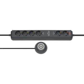 Brennenstuhl Eco-Line Comfort Switch power extension 2 m 6 AC outlet(s) Anthracite 6 Sockets, 1.5m Cable, DE Plug, Anthrazit, w 