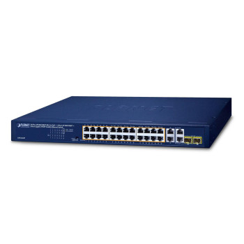 Planet 24-Port 10/100/1000T 802.3at PoE + 2-Port 10/100/1000T + 2-Port Gigabit TP/SFP Combo Ethernet Switch