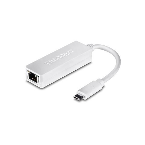 TrendNET USB-C to Gigabit Ethernet Adapter TUC-ETG, Wired, USB, Ethernet, 2000 Mbit/s, White TrendNET USB-C to Gigabit Ethernet Adapter TUC-ETG, Wired, USB, Ethernet, 2000 Mbit/s, White