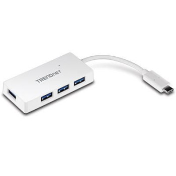 TRENDnet 4-Port USB-C Mini Hub TUC-H4E, USB 3.2 Gen 1 (3.1 Gen 1) Type-C, USB 1.1,USB 2.0,USB 3.2 Gen 1 (3.1 Gen 1) Type-A, 5000