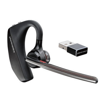 POLY VOYAGER 5200 UC Zestaw słuchawkowy Bezprzewodowy Nauszny Biuro centrum telefoniczne Bluetooth Czarny