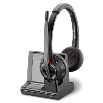 POLY W8220-M, MSFT Zestaw słuchawkowy Bezprzewodowy Opaska na głowę Biuro centrum telefoniczne Bluetooth Czarny