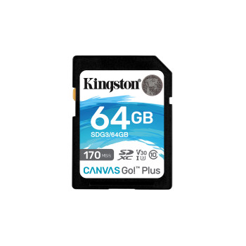 Kingston Technology Canvas Go! Plus 64 GB SD UHS-I Klasa 10