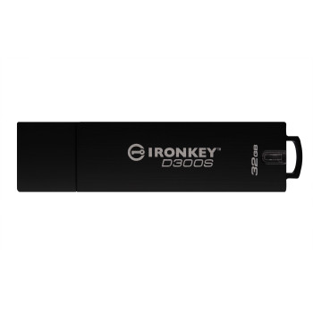 Kingston Technology IronKey D300S pamięć USB 32 GB USB Typu-A 3.2 Gen 1 (3.1 Gen 1) Czarny