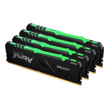 Kingston Technology FURY Beast RGB moduł pamięci 128 GB 4 x 32 GB DDR4 2666 MHz