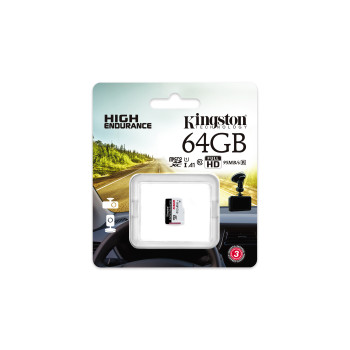 Kingston Technology High Endurance 64 GB MicroSD UHS-I Klasa 10