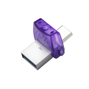 Kingston Technology DataTraveler microDuo 3C pamięć USB 256 GB USB Type-A   USB Type-C 3.2 Gen 1 (3.1 Gen 1) Stal nierdzewna,