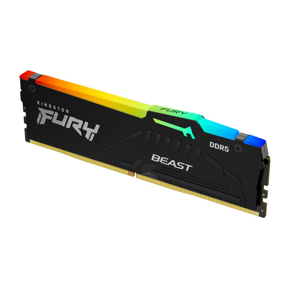 Kingston Technology FURY Beast RGB moduł pamięci 16 GB 1 x 16 GB DDR5 Kingston Technology FURY Beast RGB moduł pamięci 16 GB 1 x 16 GB DDR5