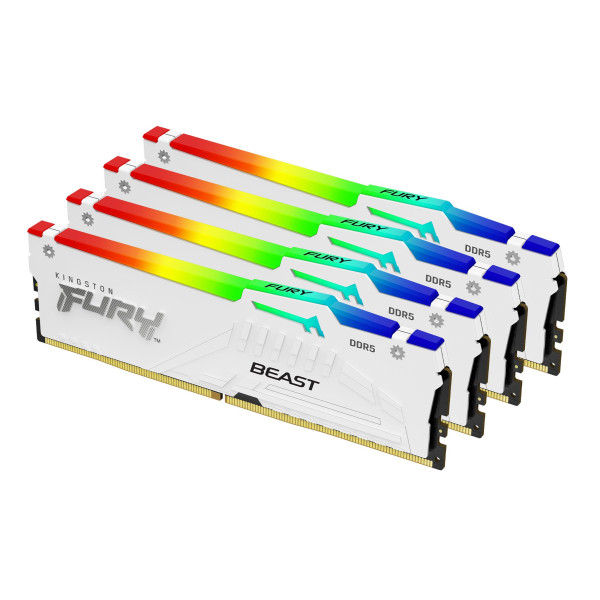 Kingston Technology FURY Beast RGB moduł pamięci 64 GB 4 x 16 GB DDR5 Kingston Technology FURY Beast RGB moduł pamięci 64 GB 4 x 16 GB DDR5