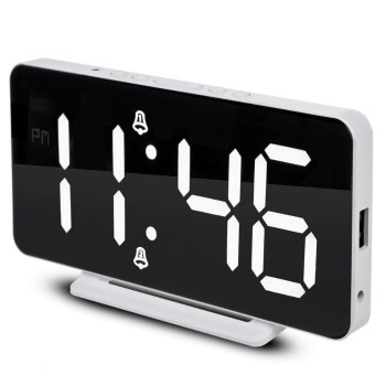 Zegar z alarmem i funkcją termometru GreenBlue GB383 biały